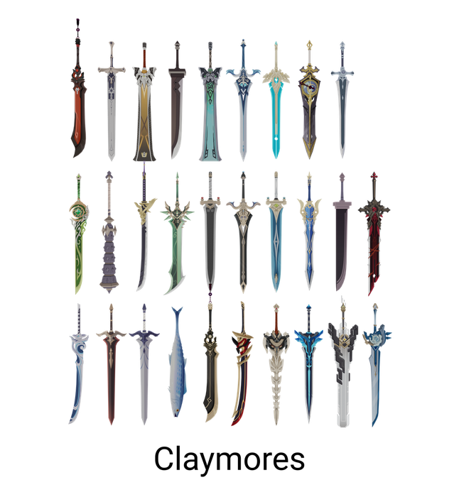 Open3DLab • Genshin Imapct Weapon Pack