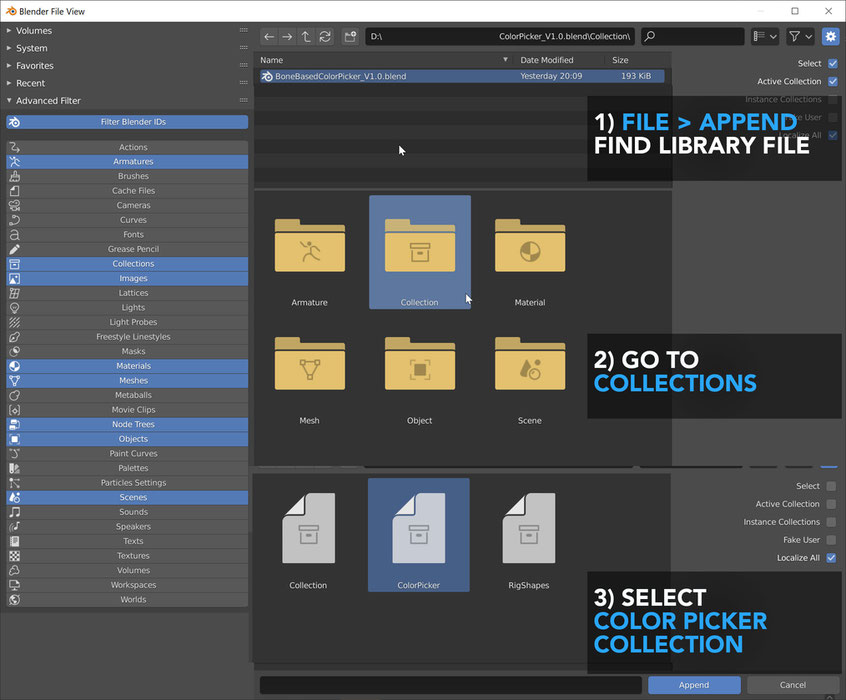 NSFW Bone-Based Color Picker for Blender 2.8