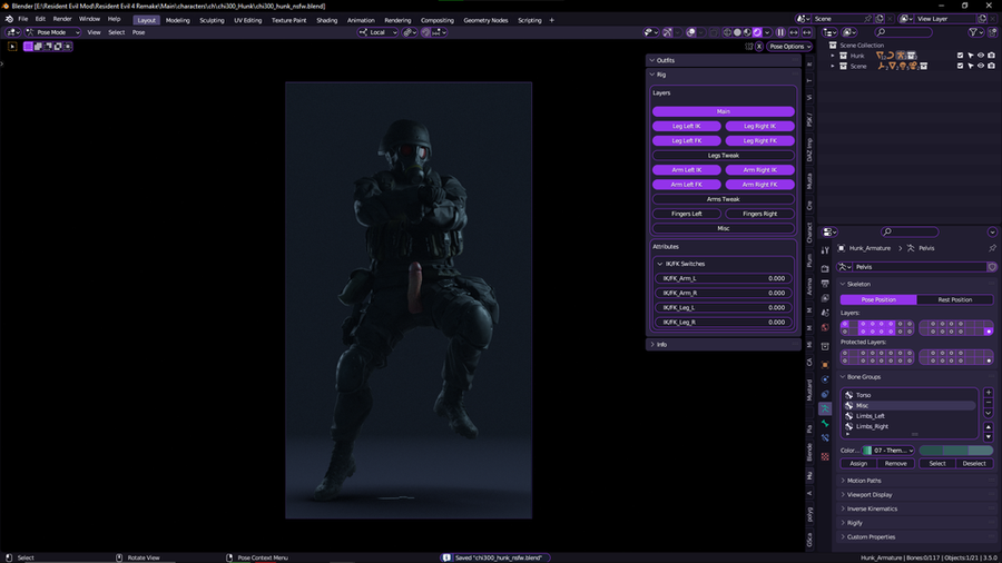 Hunk (Resident Evil 4 Remake) (update1)