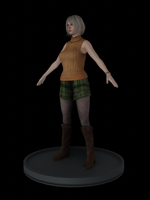 3D model Ashley Graham Full Body Resident Evil 4 Remake VR / AR