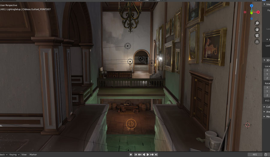 [Overwatch] Complete Château Guillard map ported and setup for Blender 2.81 / Eevee real time.