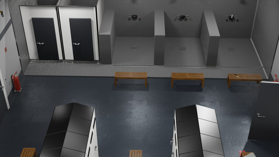 Lab Shower/Locker Scene