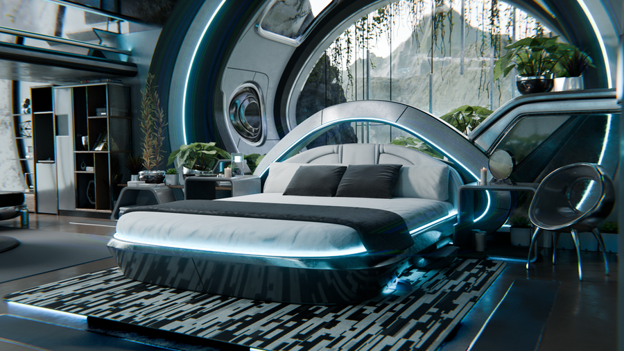 Open3DLab • Sci-fi Premium Bedroom