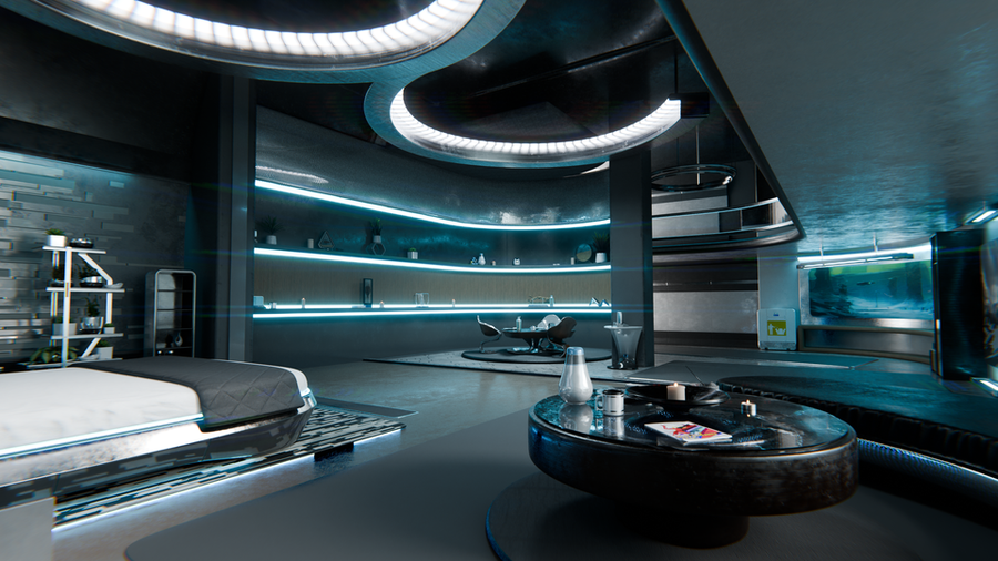 Open3DLab • Sci-fi Premium Bedroom