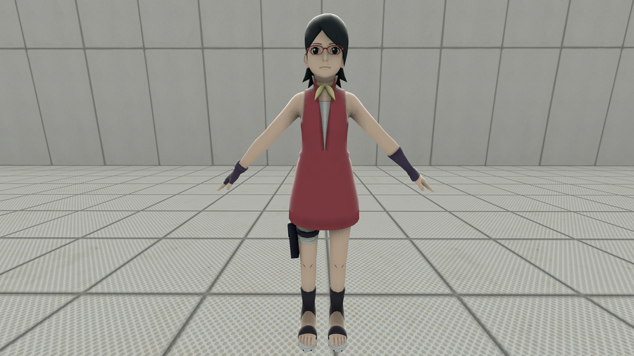 Sarada uchiha Modelo 3D