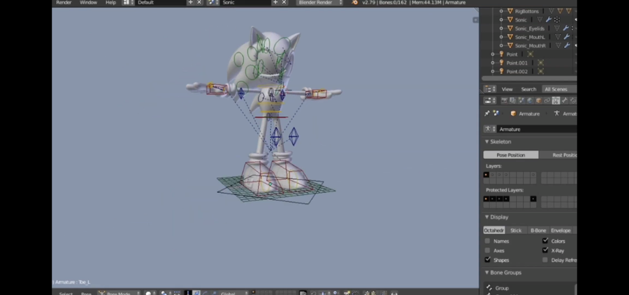 Sonic Rig Beta - Blender 2.79