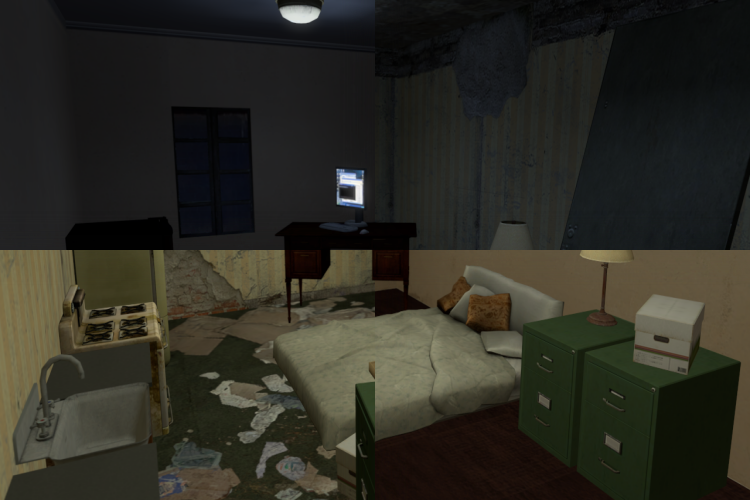 SFMLab • SFM Apartment - Trashy/Clean - Light/Dark