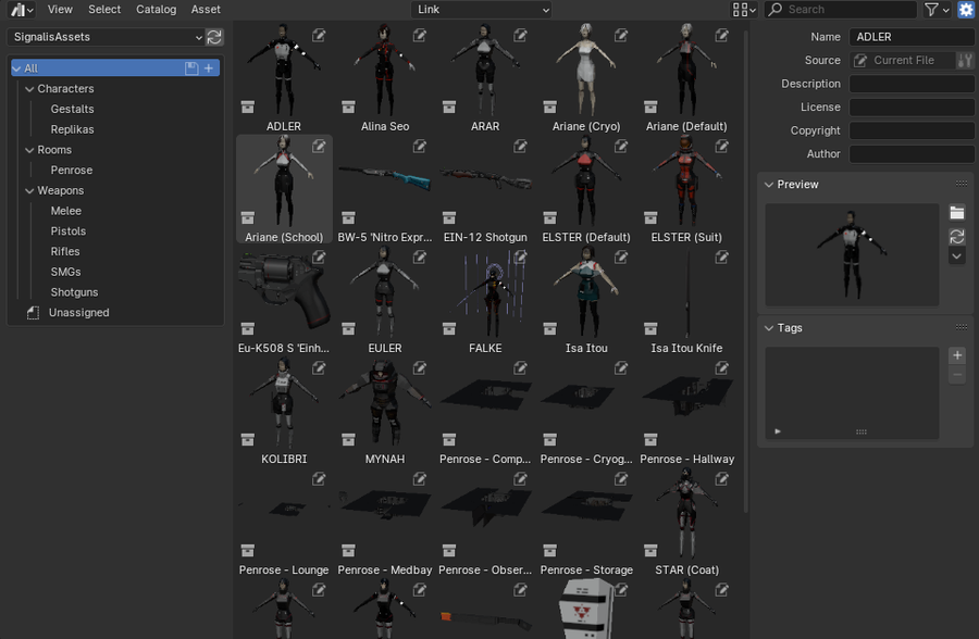 Open3DLab • SIGNALIS Assets Library