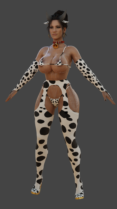 Cow pattern outfit