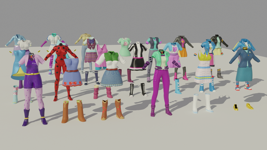 Open3DLab • Dresses Pack