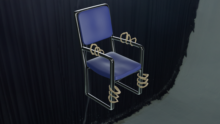 Pole restraint and Bondage Office Chair