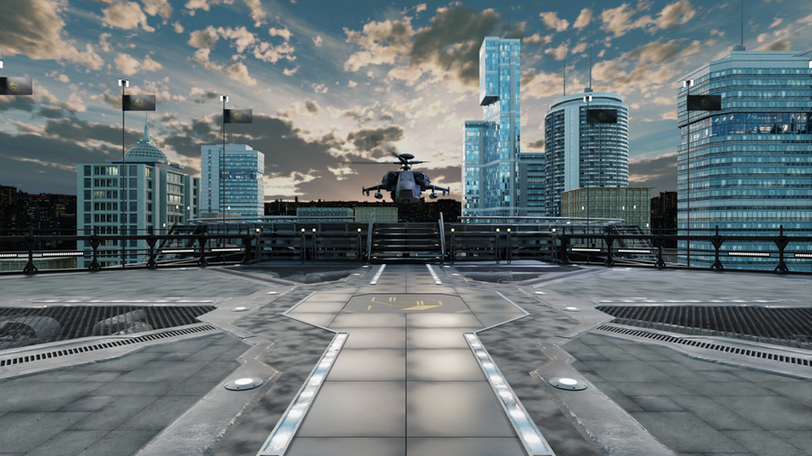 Tekken 7 G Corp Helipad Stage