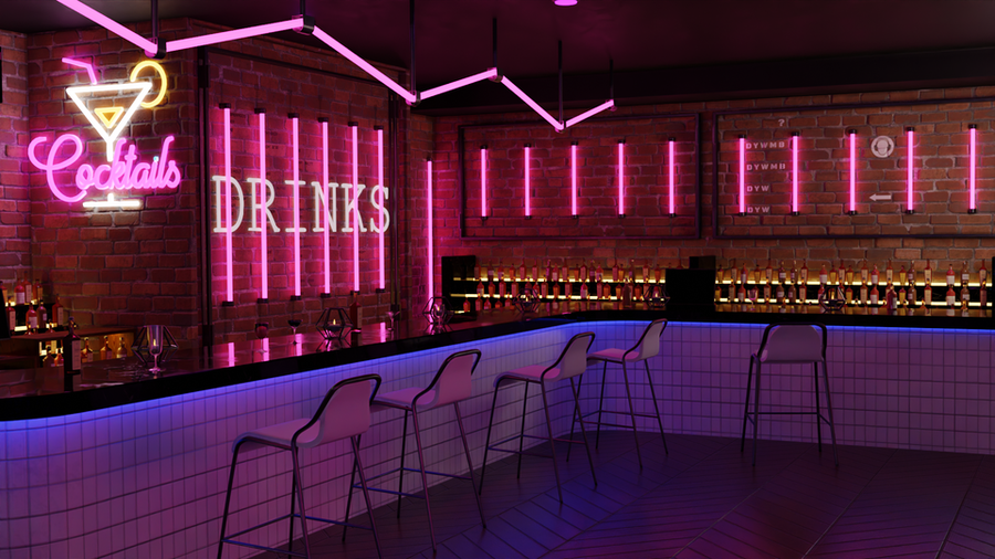 Open3DLab • Neon bar