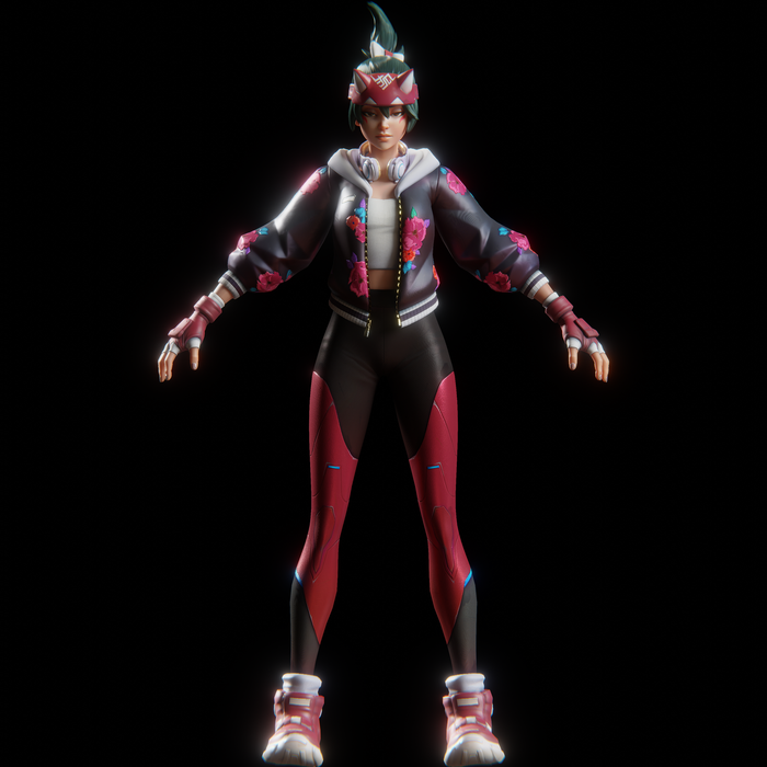 Open3DLab • Kiriko Athleisure Skin (Overwatch 2)