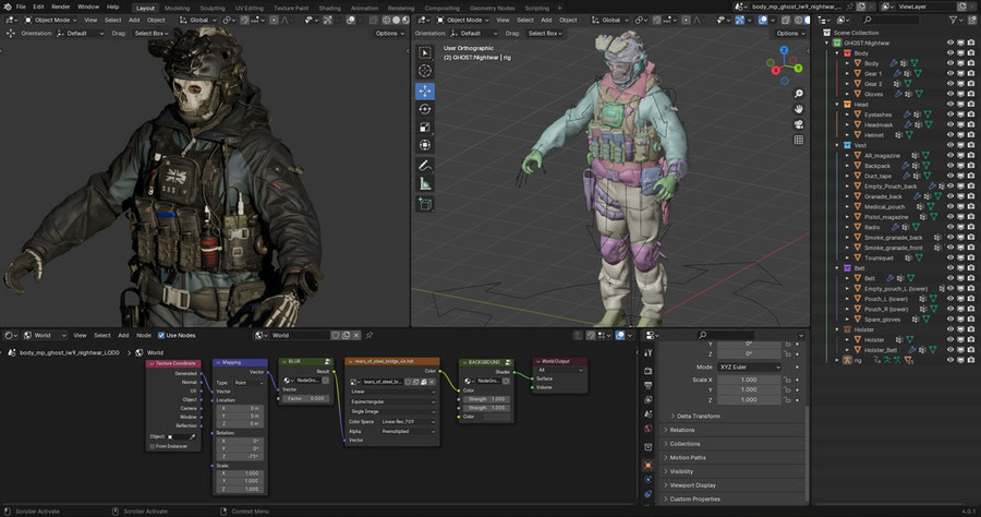 Open3DLab • MW II - Ghost: Nightwar