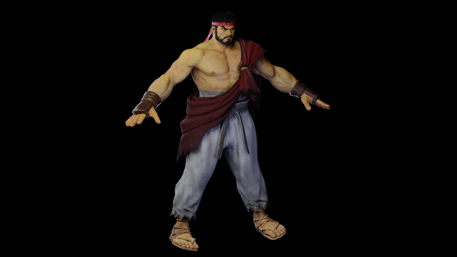 Ryu Character Images, Game Design Docs, Street Fighter 6, Museum