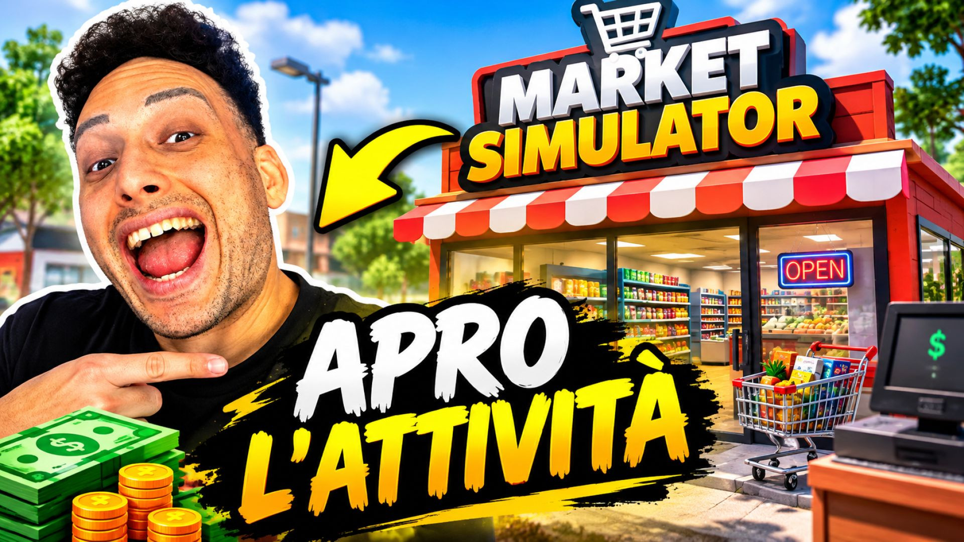 APRO FINALMENTE LA MIA NUOVA ATTIVITA' ! SUPERMARKET SIMULATOR!