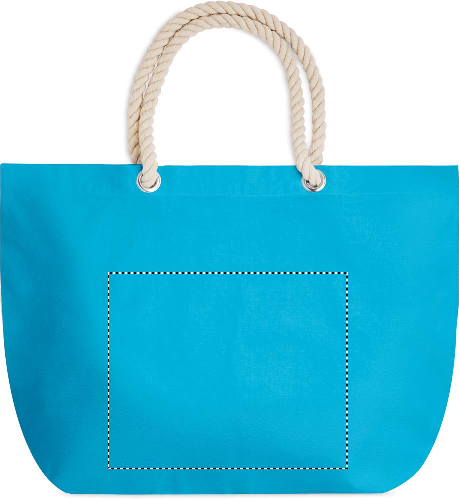 Beach bag with cord handle side 2 embroidery 12
