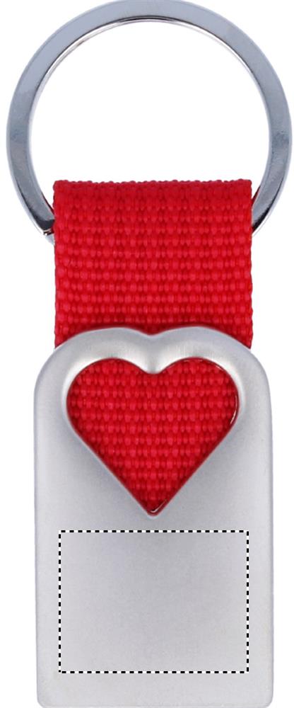 Heart metal key ring front 05