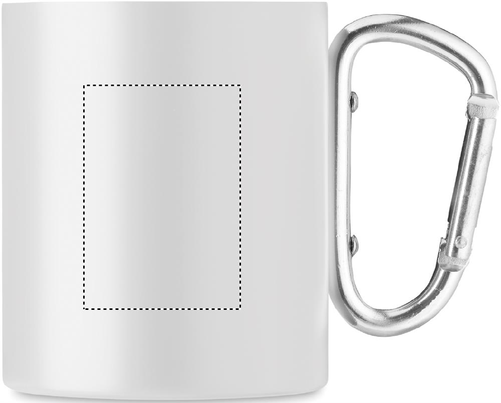 Double wall metal mug 300 ml right handed 06