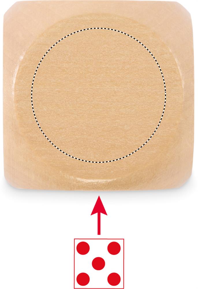 Dadi di legno Schima Ø 5 cm side 1 40