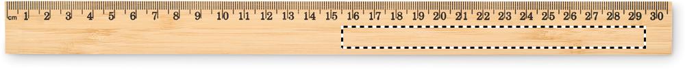 Ruler in bamboo 30 cm cm side right 40