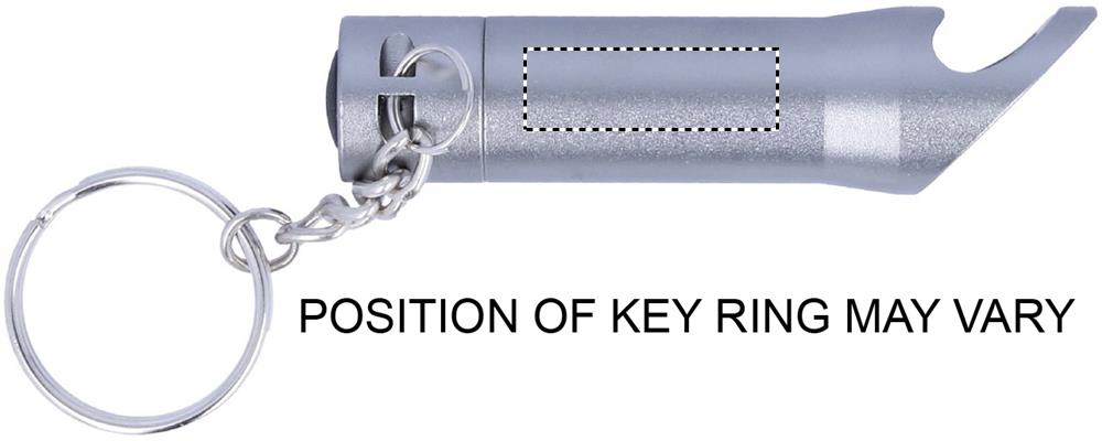 Metal torch key ring barrel left 15