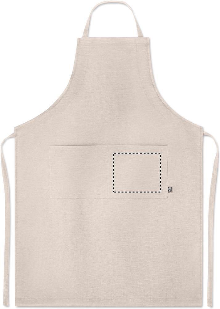 Hemp adjustable apron 200 gr/m² front pocket left 13