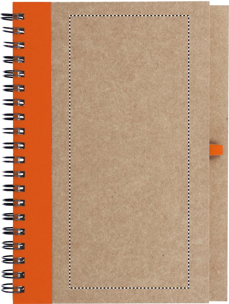 B6 recycled notebook with pen front screen 10