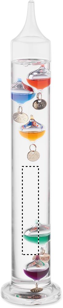 Galileo thermometer glass 28cm side 1 22