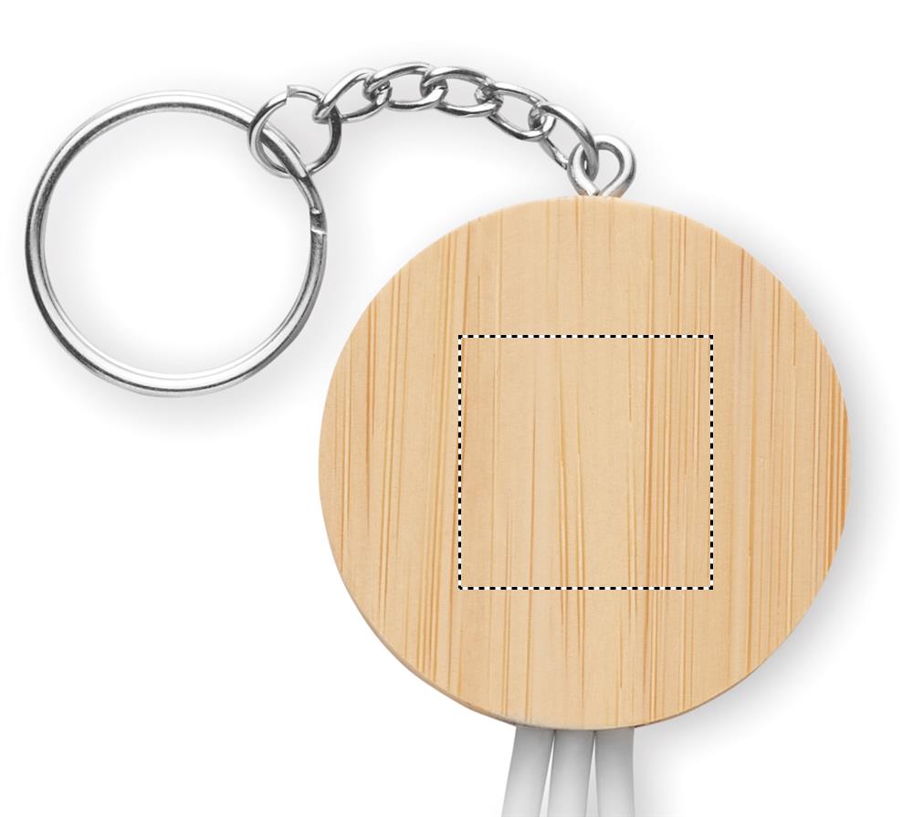 Key ring with 4 in 1 60W cable bamboo part 06