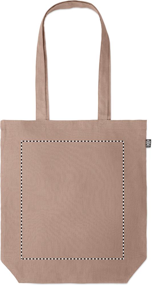 Shopping bag in hemp 200 gr/m² front td1 01