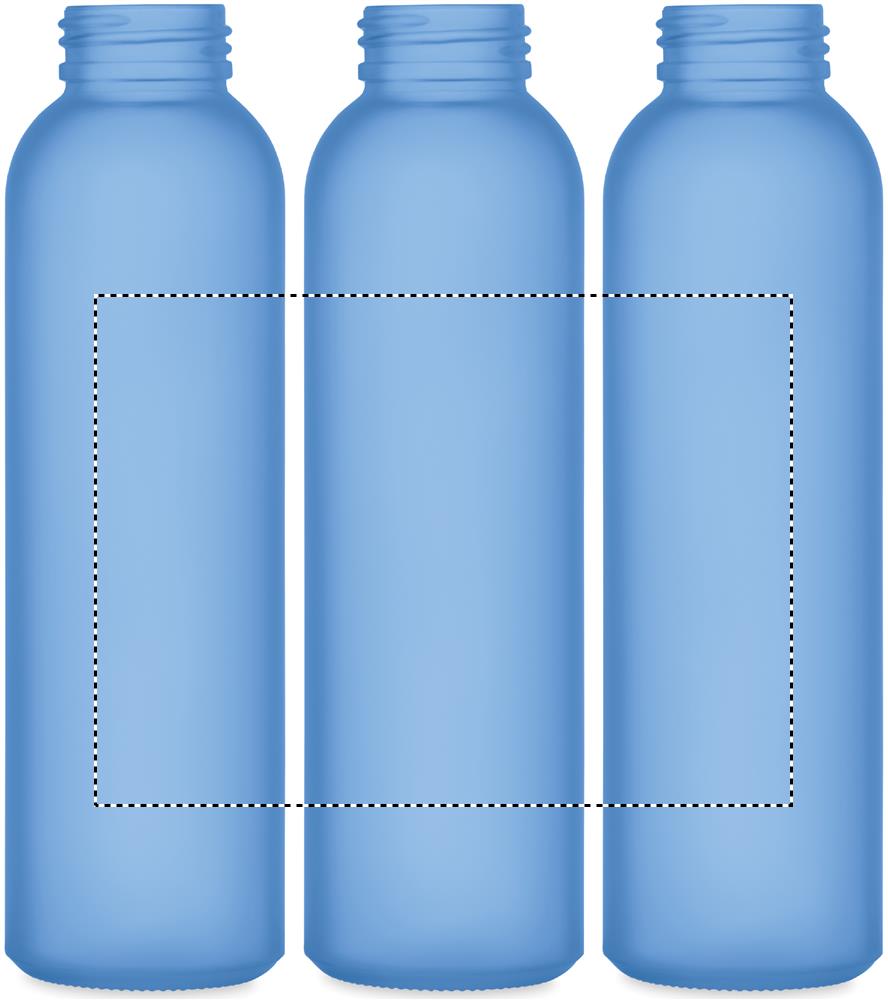 Frosted glass bottle 500ml roundscreen 23