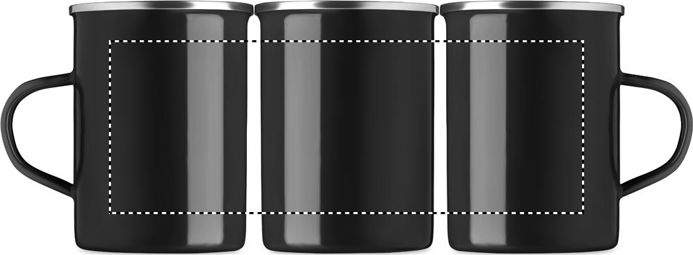 Metal mug with enamel layer 360 03