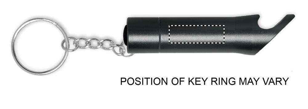 Metal torch key ring barrel left 03