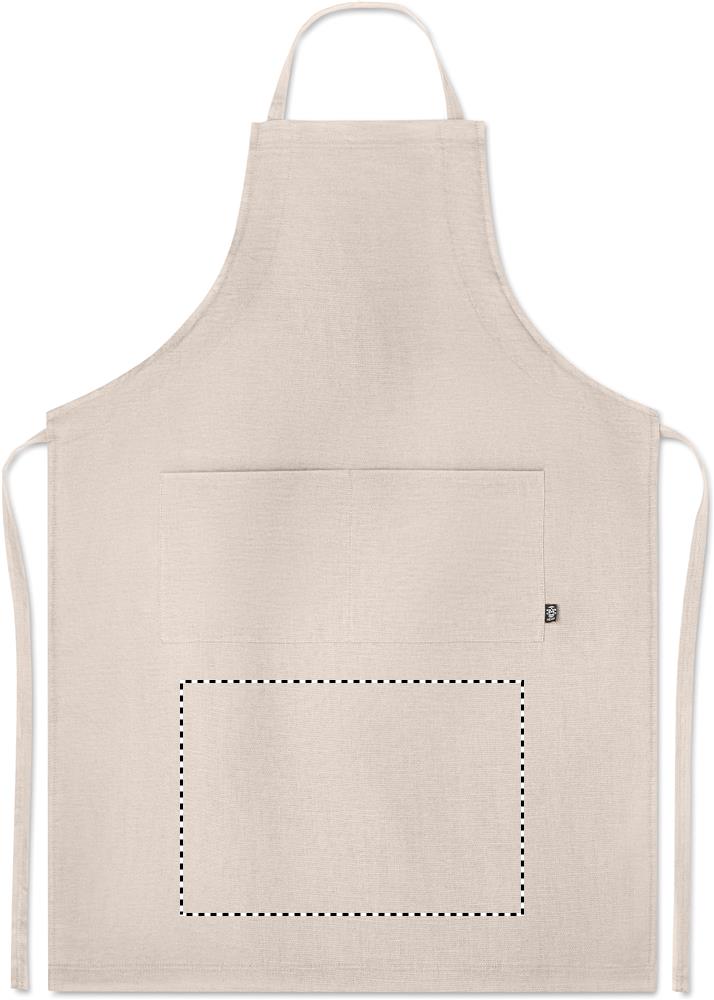 Hemp adjustable apron 200 gr/m² front below pocket 13