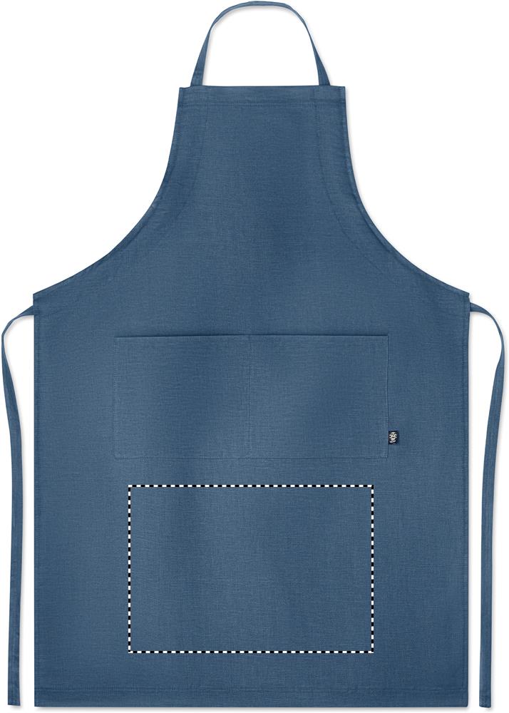 Hemp adjustable apron 200 gr/m² front below pocket 04