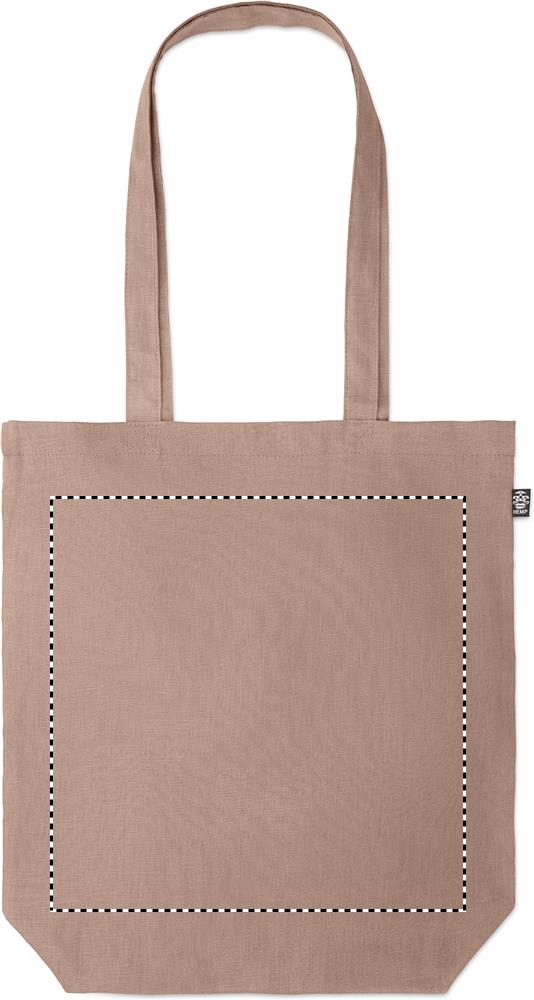 Shopping bag in hemp 200 gr/m² front 01