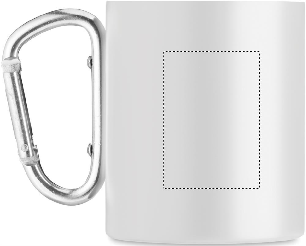 Double wall metal mug 300 ml left handed 06