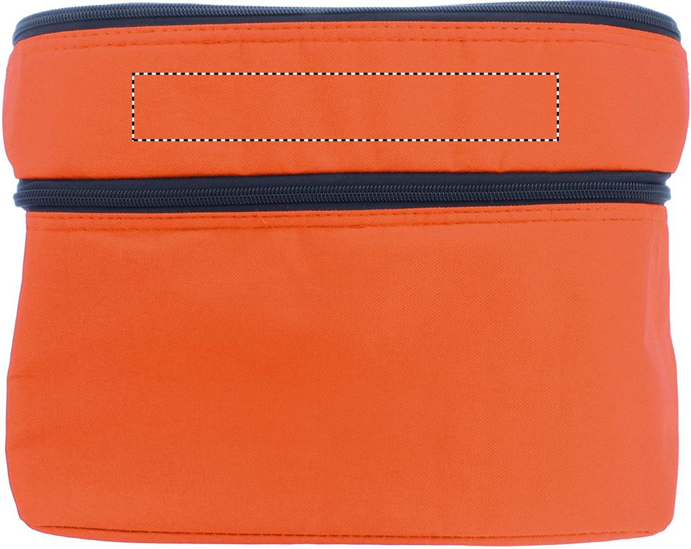 Cooler bag with 2 compartments front top 10