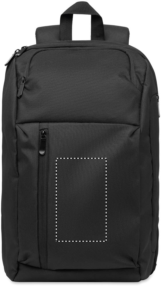 15" RPET laptop backpack 15L front pocket 03