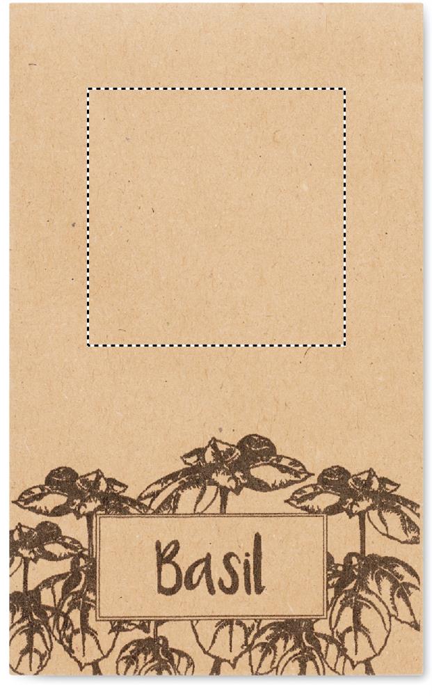 Basil seeds in craft envelope front 13
