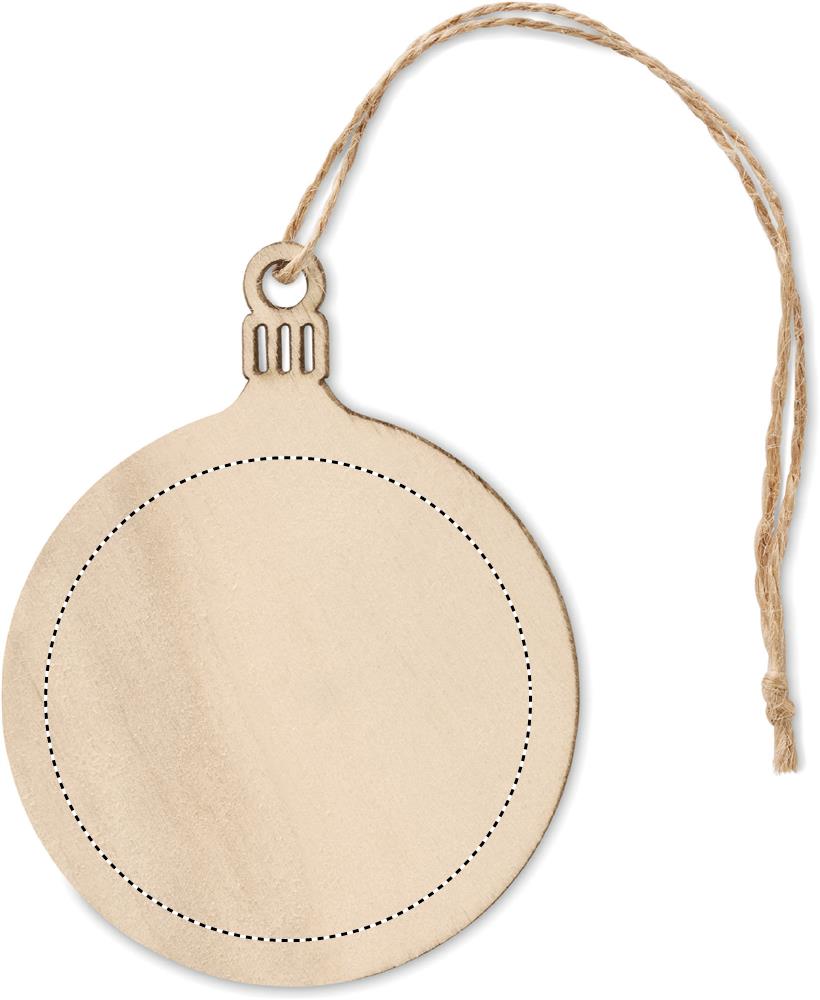 Wooden Tree bauble hanger front 40