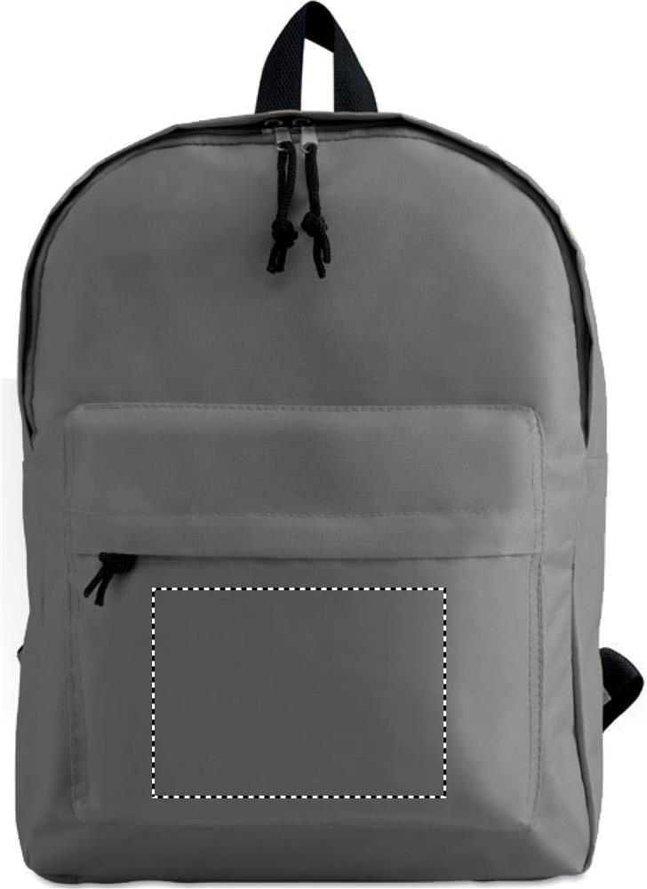 600D polyester backpack front pocket 15