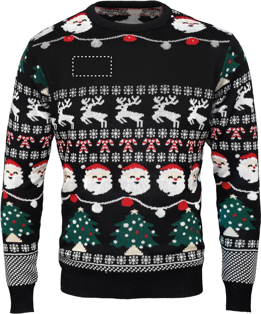 Maglione natalizio a LED L/XL embroidery right 03