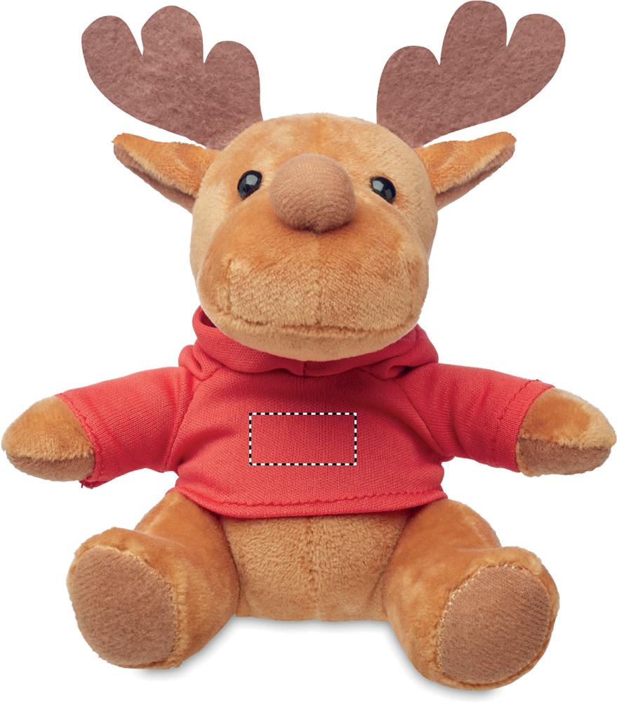 Plush reindeer with hoodie t-shirt 05