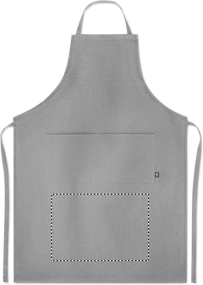 Hemp adjustable apron 200 gr/m² front below pocket 07