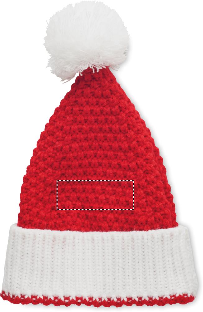 Christmas knitted beanie front top 05