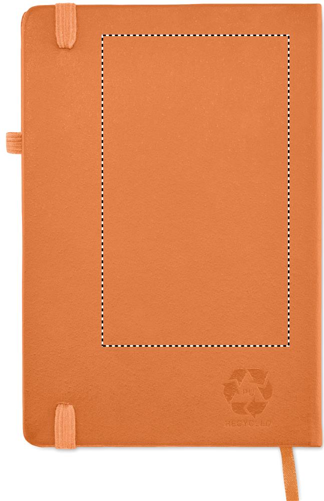 Recycled PU A5 lined notebook back 10