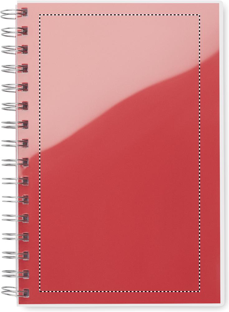A5 RPET notebook recycled lined transparent front 05
